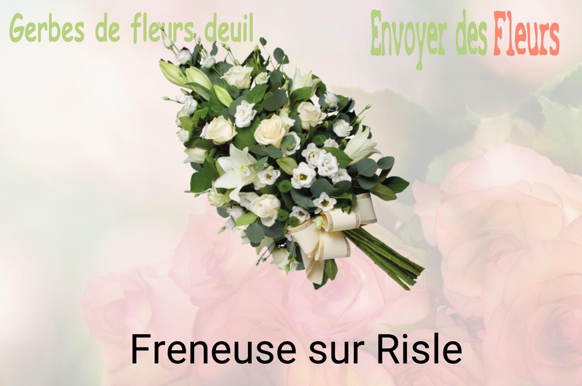 Gerbe de fleurs de deuil livrée à Freneuse-sur-Risle